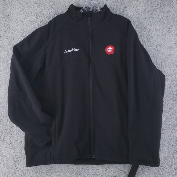 Pizza hut full zip soft shell jacket sweater employee uniform mens 2XL - Picture 1 of 12